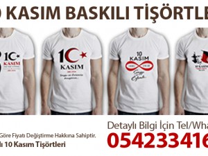 10 Kasım Baskılı Tişörtler 10 Kasım Baskılı Tişörtler