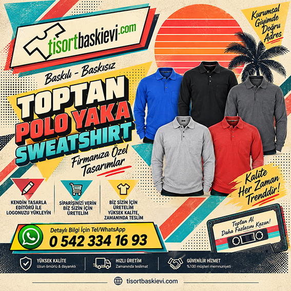 Toptan Polo Yaka Sweatishirt - Polo Yaka Sweatshirt Kendin Tasarla