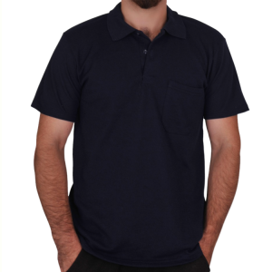 Polo Yaka Tişört Cepli Lacivert