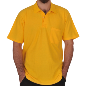 Polo Yaka Tişört Cepli Sarı Polo Yaka Tişört Cepli Sarı