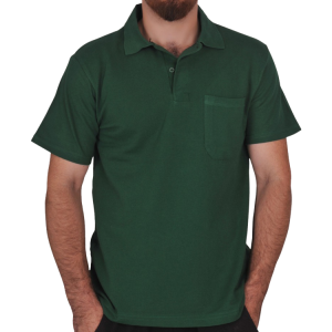 Polo Yaka Tişört Cepli Yeşil Polo Yaka Tişört Cepli Yeşil