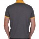 Polo Yaka Tişört (Lacoste Tişört) Modelli Kol Bantlı Füme - Sarı