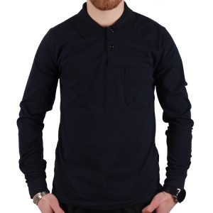 Toptan Polo Yaka Tişört Uzun Kollu Siyah Toptan Polo Yaka Tişört Uzun Kollu Siyah