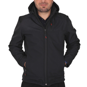 SoftShell Kapüşonlu Mont Siyah SoftShell Kapüşonlu Mont Siyah