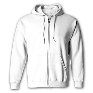 Kapşonlu Fermuarlı Sweatshirt Beyaz Kapşonlu Fermuarlı Sweatshirt Beyaz