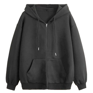 Kapşonlu Fermuarlı Sweatshirt Füme Kapşonlu Fermuarlı Sweatshirt Füme