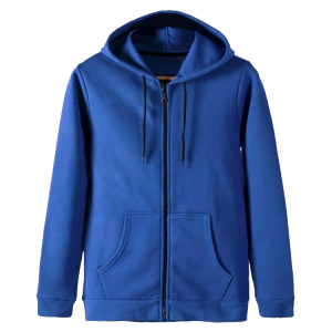 Kapşonlu Fermuarlı Sweatshirt Saks Mavi Kapşonlu Fermuarlı Sweatshirt Saks Mavi
