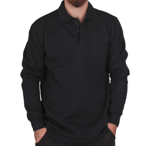Polo Yaka Sweatshirt Siyah Polo Yaka Sweatshirt Siyah