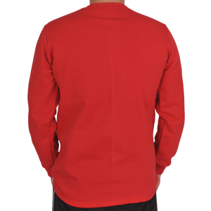 Toptan Sıfır Yaka Sweatshirt Kırmızı Toptan Sıfır Yaka Sweatshirt Kırmızı
