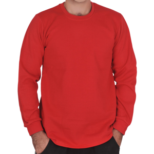 Toptan Sıfır Yaka Sweatshirt Kırmızı Toptan Sıfır Yaka Sweatshirt Kırmızı