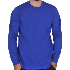 Toptan Sıfır Yaka Sweatshirt Saks Mavi Toptan Sıfır Yaka Sweatshirt Saks Mavi
