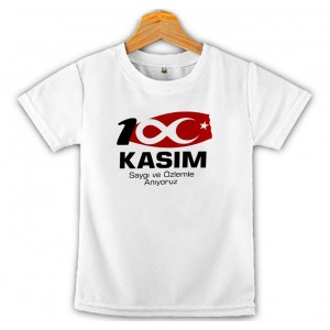10 Kasım Baskılı Çocuk Tişört 1 10 Kasım Baskılı Çocuk Tişört 1
