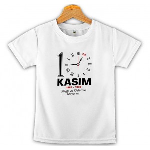 10 Kasım Baskılı Çocuk Tişört 8 10 Kasım Baskılı Çocuk Tişört 8