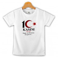 10 Kasım Baskılı Çocuk Tişört 9