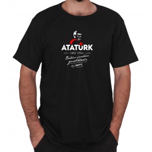 10 Kasım Baskılı Tişört Siyah 14