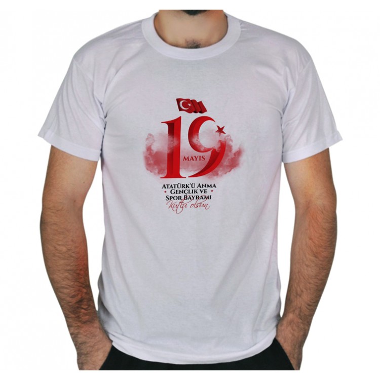 19 Mayıs Atatürkü Anma ve Gençlik Bayramı Baskılı Tişört 7