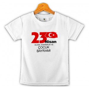 23 Nisan Çocuk Bayramı Baskılı Çocuk Tişört 5 23 Nisan Çocuk Bayramı Baskılı Çocuk Tişört 5