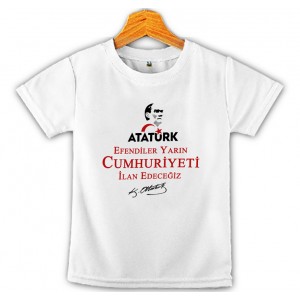 29 Ekim Cumhuriyet Bayramı Baskılı Çocuk Tişört 10 29 Ekim Cumhuriyet Bayramı Baskılı Çocuk Tişört 10