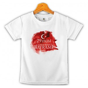 29 Ekim Cumhuriyet Bayramı Baskılı Çocuk Tişört 9 29 Ekim Cumhuriyet Bayramı Baskılı Çocuk Tişört 9