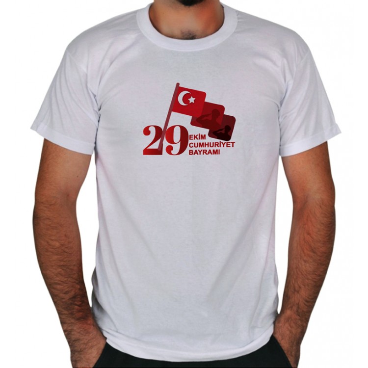 29 Ekim Cumhuriyet Bayramı Baskılı Tişört 3