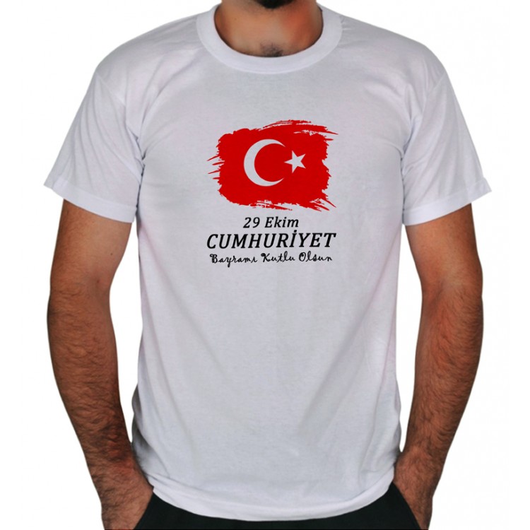 29 Ekim Cumhuriyet Bayramı Baskılı Tişört 7