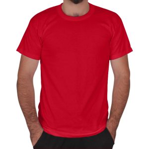 Toptan Bisiklet Yaka Tişört Kırmızı