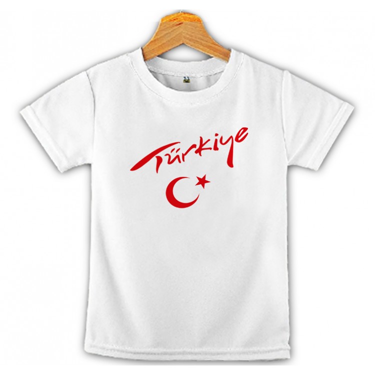 Türk Bayrağı Baskılı Çocuk Tişört 10