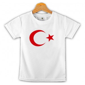 Türk Bayrağı Ay Yıldız Baskılı Çocuk Tişört 3 Türk Bayrağı Ay Yıldız Baskılı Çocuk Tişört 3